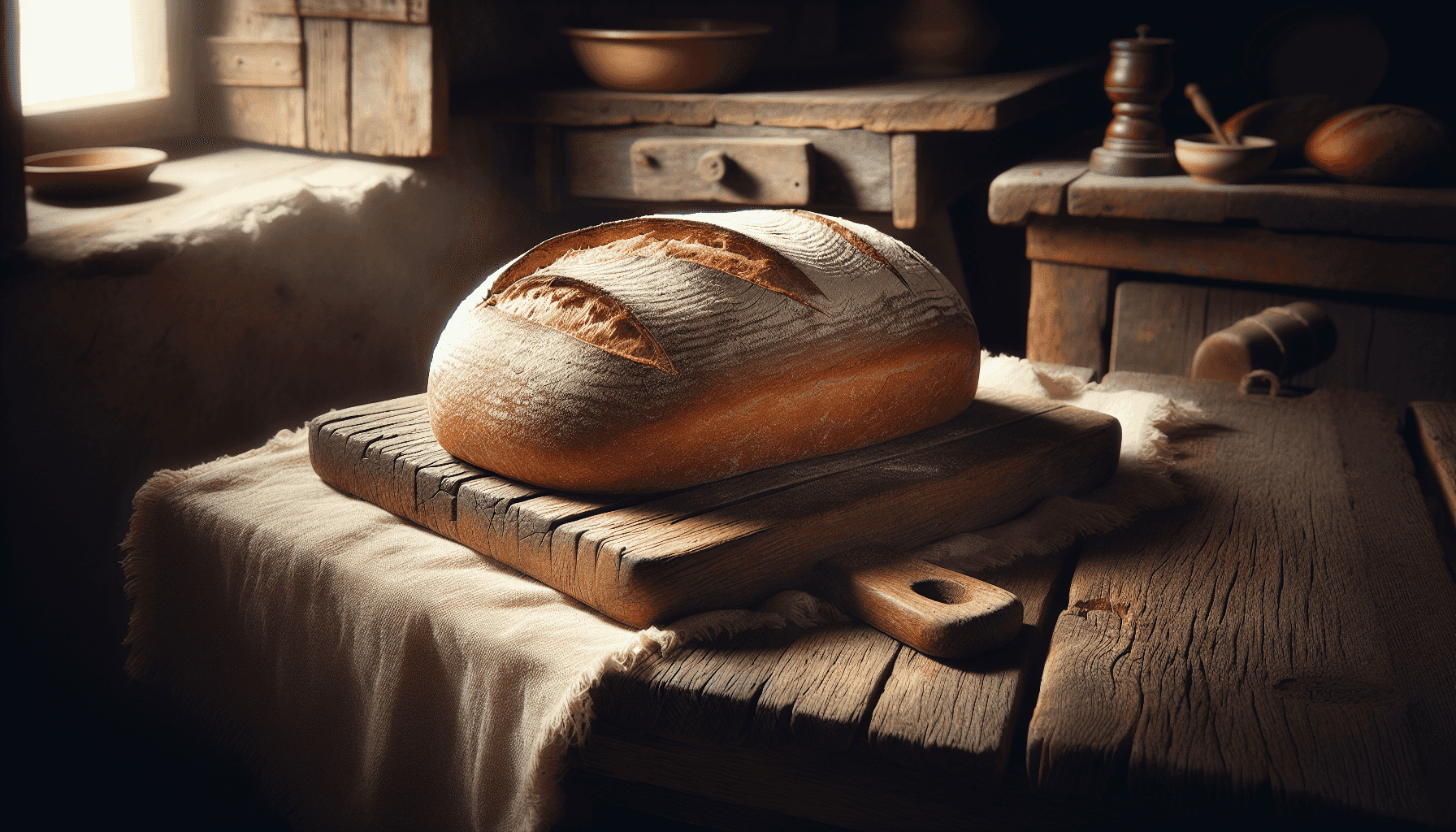Freshly baked loaf of bread