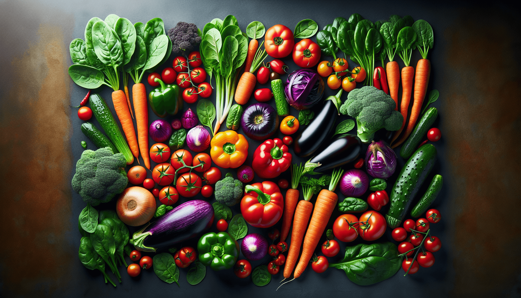 Array of vibrant vegetables